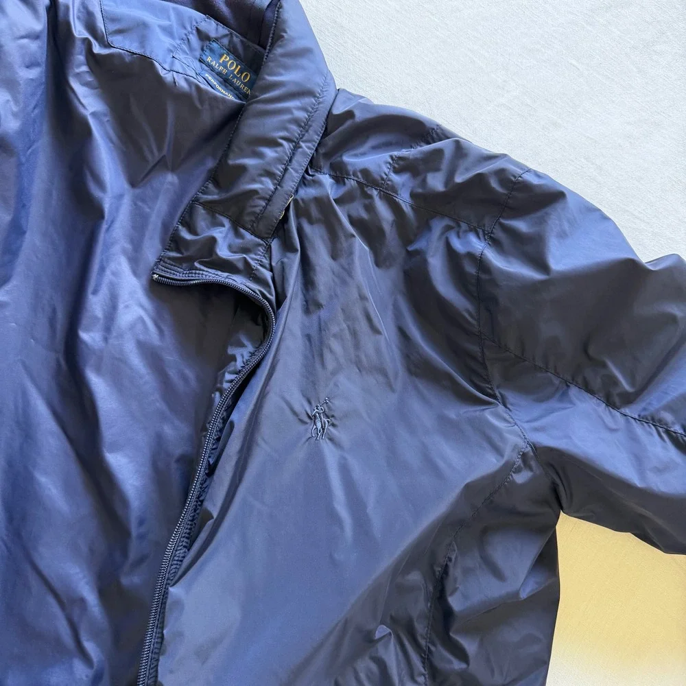 Polo Ralph Lauren Performance Windbreaker Jacket Navy XXL Broken Zip